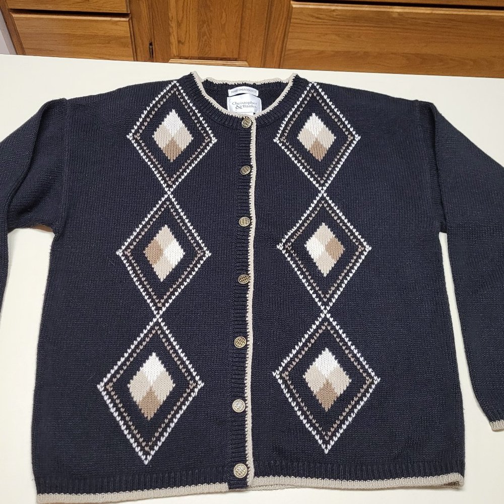 Christopher & Banks Vintage Hand Embroidered Sweater Lot M/L